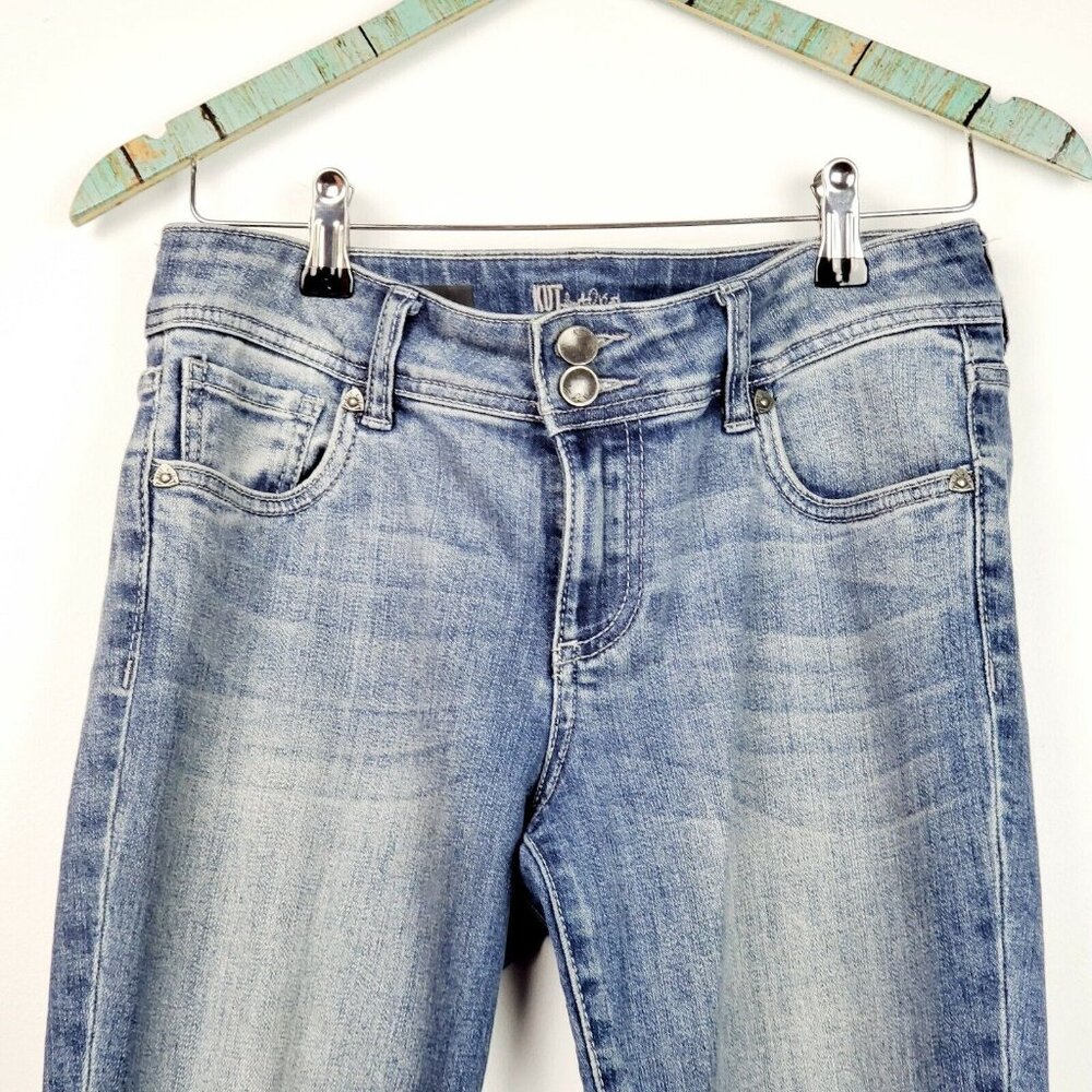 Kut From The Kloth Women's Jeans Cameron Straight Leg Cropped & Cuffed Sz 2 EUC - Picture 2 of 9